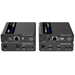 Techly HDMI 4K extender (70m, Cat6/6A/7, HDMI 2.0, HDCP 2.2, adó/vevő, fekete)