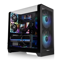 Thermaltake View 390 Air táp nélküli ablakos Mid Tower számítógépház fekete