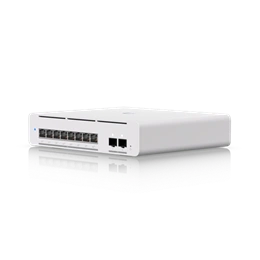 Ubiquiti Pro XG 8 PoE switch (kompakt asztali/fali, 8x 10GbE RJ45 PoE++, 2x 10G SFP+, L3, 155W PoE)