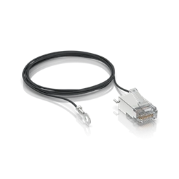 Ubiquiti RJ45 csatlakozó (STP, földelő vezetékkel, CAT5E, AWG22, 1 m, fekete)