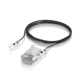 Ubiquiti RJ45 csatlakozó (STP, földelő vezetékkel, CAT5E, AWG22, 1 m, fekete)