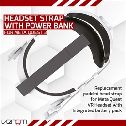 Venom Meta Quest pánt és 5000 mAh akkumulátor csomag (univerzális, Meta Quest 2/3 kompatibilis, USB csatlakozás)