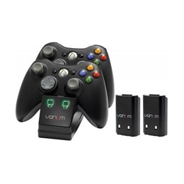Venom Xbox 360 dupla töltőállomás (2 akkumulátor, fekete)