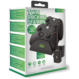 Venom Xbox Series S/X dupla töltőállomás + 2 akkumulátor (fekete, USB, VS2881)