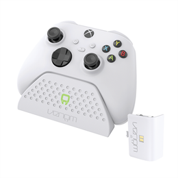 Venom Xbox Series X/S, One töltőállomás + akkucsomag (fehér, 1100 mAh, 2 db akkumulátor, USB csatlakozás, 3 m töltőkábel