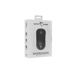 White Shark BAGDEMAGUS-B gamer egér (fekete, optikai, 6 gomb, 7200 DPI, RGB, 64 g)