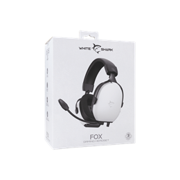 White Shark FOX-W gamer fejhallgató (vezetékes, mikrofon, 40 mm, 32 Ohm, 3,5 mm Jack, 1,8 m kábel, fehér)