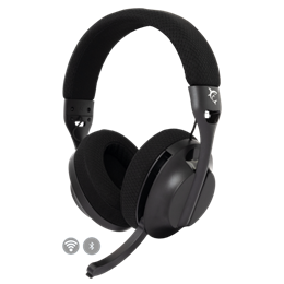 White Shark Falcon-B GH-2441B vezeték nélküli gamer fejhallgató sztereo (mikrofon, USB-C töltés, 3,5 mm jack, 40 mm, fek