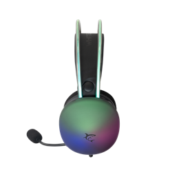 White Shark Firefly-B gamer fejhallgató (50 mm, mikrofon, RGB, 2 x 3,5 mm + USB, vezetékes, fekete)