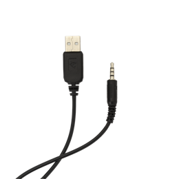 White Shark Firefly-B gamer fejhallgató (50 mm, mikrofon, RGB, 2 x 3,5 mm + USB, vezetékes, fekete)