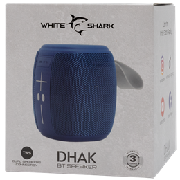 White Shark GBT-888BL DHAK-BL bluetooth hordozható hangszóró (v5.1, 5W, 1200 mAh, TWS, kék)