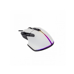 White Shark GM-9006W Marrok-W gamer egér (fehér, optikai, 12000 DPI, USB 2.0, 9 gombos, RGB, 1000 Hz, fonott kábel)