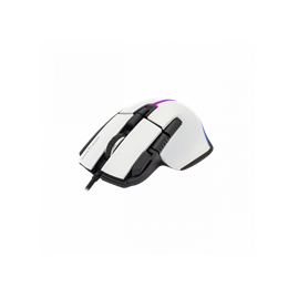 White Shark GM-9006W Marrok-W gamer egér (fehér, optikai, 12000 DPI, USB 2.0, 9 gombos, RGB, 1000 Hz, fonott kábel)