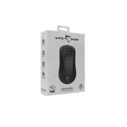 White Shark Graphene-B GM-5014B gamer egér (6 gomb, optikai, 6200 DPI, RGB, USB, fekete)