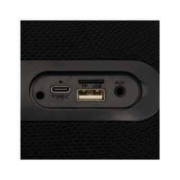 White Shark IDAKKA-B GBT-619B bluetooth hordozható hangszóró (v5.1, 2x5W, 2400mAh akkumulátor, TWS, RGB világítás, feket