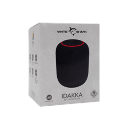 White Shark IDAKKA-B GBT-619B bluetooth hordozható hangszóró (v5.1, 2x5W, 2400mAh akkumulátor, TWS, RGB világítás, feket
