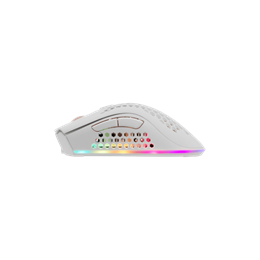 White Shark LIONEL-W WGM-5012W vezeték nélküli gamer egér (optikai, 10000 DPI, 6 gomb, RGB, fehér)