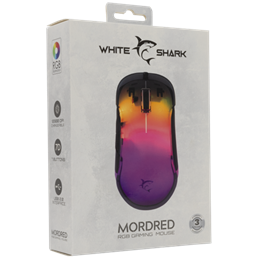 White Shark Mordred-B GM-5017B vezetékes gamer egér (optikai, USB 2.0, 7 gomb, 12.000 DPI, RGB, fekete)