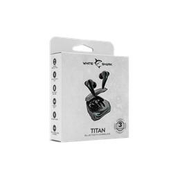 White Shark Titan-B bluetooth sztereo in-ear fülhallgató (ANC, ENC, mikrofon, v5.3, 6-7 óra, USB-C, fekete)
