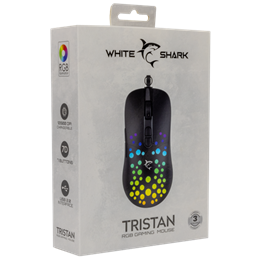 White Shark Tristan-2 GM-9004-2 gamer egér (fekete, vezetékes, optikai, 7 gomb, 12000 DPI, USB 2.0, RGB)