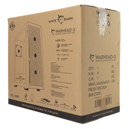 White Shark Warhead-3/B WS GCC-2401B ház (E-ATX, fekete)