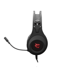 White Shark Wildcat gamer fejhallgató (mikrofon, 50 mm, vezetékes 3,5 mm + USB, 2,2 m, LED, PC/PS4/5/Xbox, fekete)