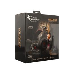 White Shark Wildcat gamer fejhallgató (mikrofon, 50 mm, vezetékes 3,5 mm + USB, 2,2 m, LED, PC/PS4/5/Xbox, fekete)