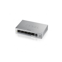 Zyxel GS1005HP-EU0101F 5-Port Gigabit asztali switch (4x PoE+, 60W PoE, nem menedzselhető, fémházas)