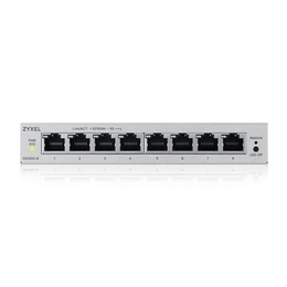 Zyxel GS1200-8V3 8-port Gigabit switch (fémházas, asztali, webes menedzselés)