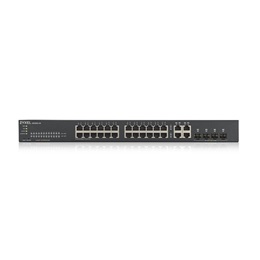 Zyxel GS1920-24V2 24-port Gigabit Smart Managed Switch (24x1000 Mbps, 4x kombó RJ-45/SFP, rack, fém)