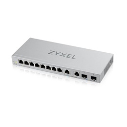 Zyxel XGS1210-12 kisméretű switch (8x1Gb, 2x2.5Gb, 2xSFP+ 10Gb, web-menedzselhető)