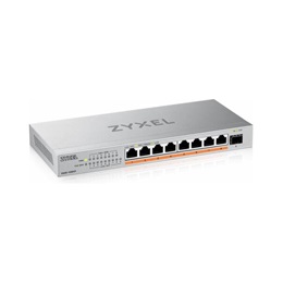 Zyxel XMG-108HP 8-port 2,5G switch (PoE++ 8x60W, 100W tápkeret, 1x10G SFP+, fémházas, ventilátormentes)