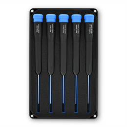 iFixit Marlin csavarhúzó készlet, 5 darabos (Phillips #000, #00, #0, #1, lapos 2,5 mm, tok)