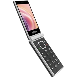 myPhone Tango 2 LTE mobiltelefon (3,5" + 2,4", 480×320, 1700 mAh akkumulátor, dualsim, 128 MB belső memória, fekete)