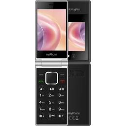 myPhone Tango 2 LTE mobiltelefon (3,5" + 2,4", 480×320, 1700 mAh akkumulátor, dualsim, 128 MB belső memória, fekete)