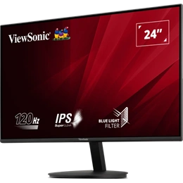 24" ViewSonic VA24E1-H monitor (IPS, 1920x1080, 120Hz, HDMI+VGA, fekete)
