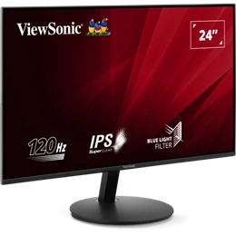 24" ViewSonic VA24E1-H monitor (IPS, 1920x1080, 120Hz, HDMI+VGA, fekete)