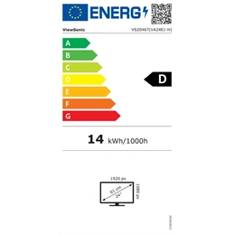 24" ViewSonic VA24E1-H monitor (IPS, 1920x1080, 120Hz, HDMI+VGA, fekete)