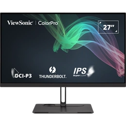 27" ViewSonic VP2776T-4K monitor (IPS, 3840x2160, 60Hz, 5 ms, Thunderbolt 4, DP, HDMI, USB-C, USB3.2, Ethernet, fekete)