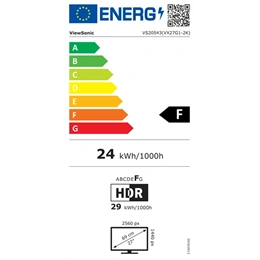 27" ViewSonic VX27G1-2K monitor (IPS, 2560x1440, QHD, 1ms, 180Hz, HDR10, DP+HDMI+audio, fekete)