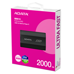 2 TB ADATA SD810 külső SSD (USB 3.2 Gen 2, Type-C, fekete)