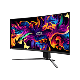 34" MSI MAG 341CQP monitor (QD-OLED, 3440x1440 UWQHD, 175Hz, ívelt 1800R, 0,03ms, DP+2xHDMI+USB-C, fekete)