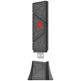 ASUS ROG USB-BE92 (WiFi 7 802.11be, tri-band, 6500 Mbps, 2,4/5/6 GHz, USB 3.0, Type-A/Type-C, fekete)