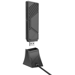 ASUS ROG USB-BE92 (WiFi 7 802.11be, tri-band, 6500 Mbps, 2,4/5/6 GHz, USB 3.0, Type-A/Type-C, fekete)