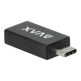 AVAX AD602 CONNECT+ OTG adapter (Type-C - USB-A, fekete)