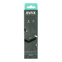 AVAX AD602 CONNECT+ OTG adapter (Type-C - USB-A, fekete)