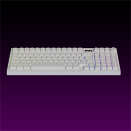 AVAX GM03 PRO billentyűzet (HU, USB, Bluetooth, 2.4 GHz, mechanikus, Yellow switch, fehér)