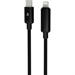 AVAX PULSEY töltő- és adatkábel (USB-C - Lightning, 27W, fonott, 1 m, Battery Protection, gyors adatátvitel, szürke)