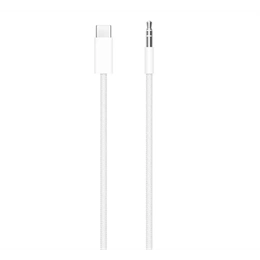 Apple audió kábel (3.5mm jack - type-c, AUX, cipőfűző, 120cm, fehér)
