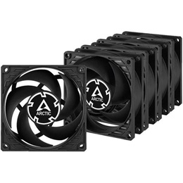 Arctic P8 házhűtő ventilátor (80 mm, PWM PST, 200-3000 rpm, fekete, 5 db)